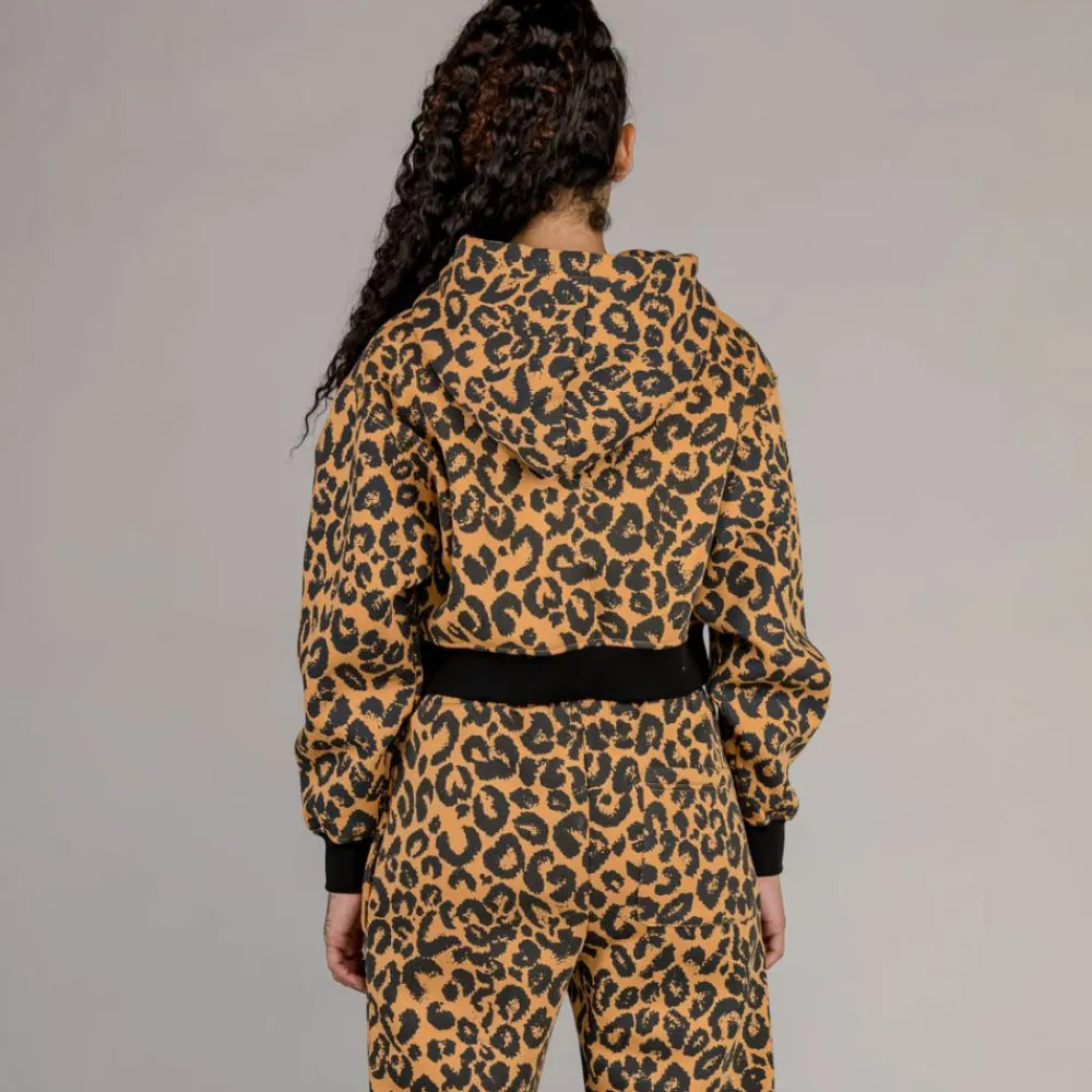 Grimey Sudadera Corta De Chica "Westbound" - Leopard | Fall 22 Clearance