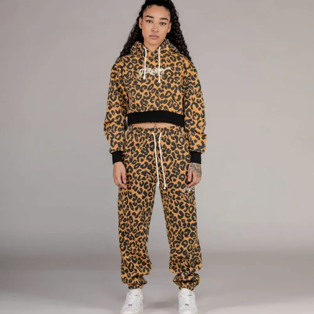 Grimey Sudadera Corta De Chica "Westbound" - Leopard | Fall 22 Clearance