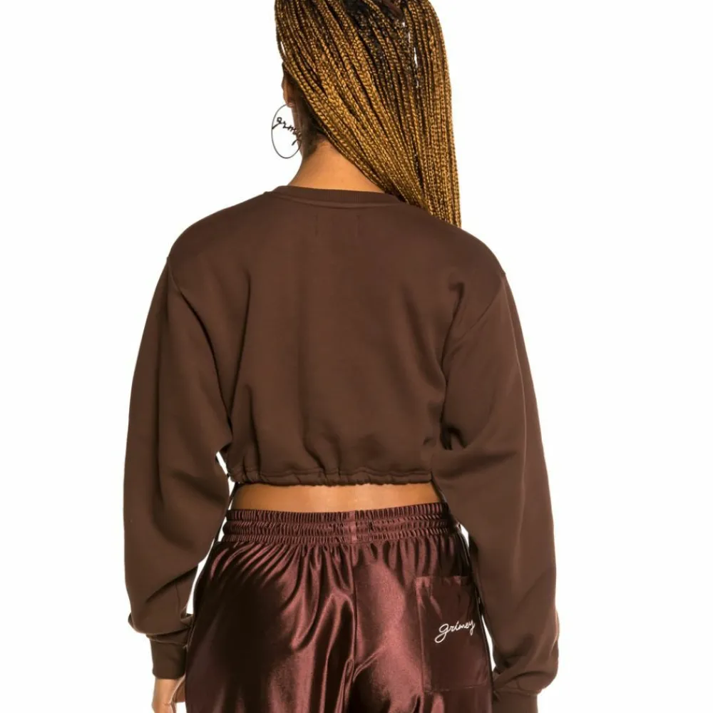 Grimey Sudadera Corta De Chica "The Loot" - Brown | Spring 21 Sale