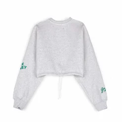 Grimey Sudadera De Chica "Hive" Crop Heavyweight Crewneck - Sport Grey | Fall 22 Online