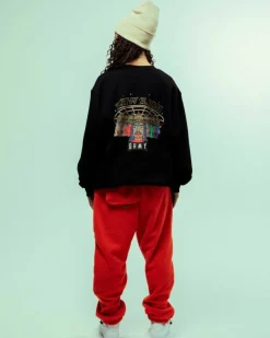 Grimey Sudadera Back At You Vintage Crewneck - Black | Fw23 Cheap