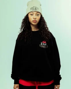 Grimey Sudadera Back At You Vintage Crewneck - Black | Fw23 Cheap
