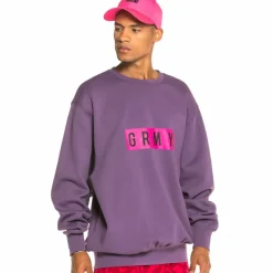 Grimey Sudadera Flying Saucer Crewneck Fw19 Purple Fashion