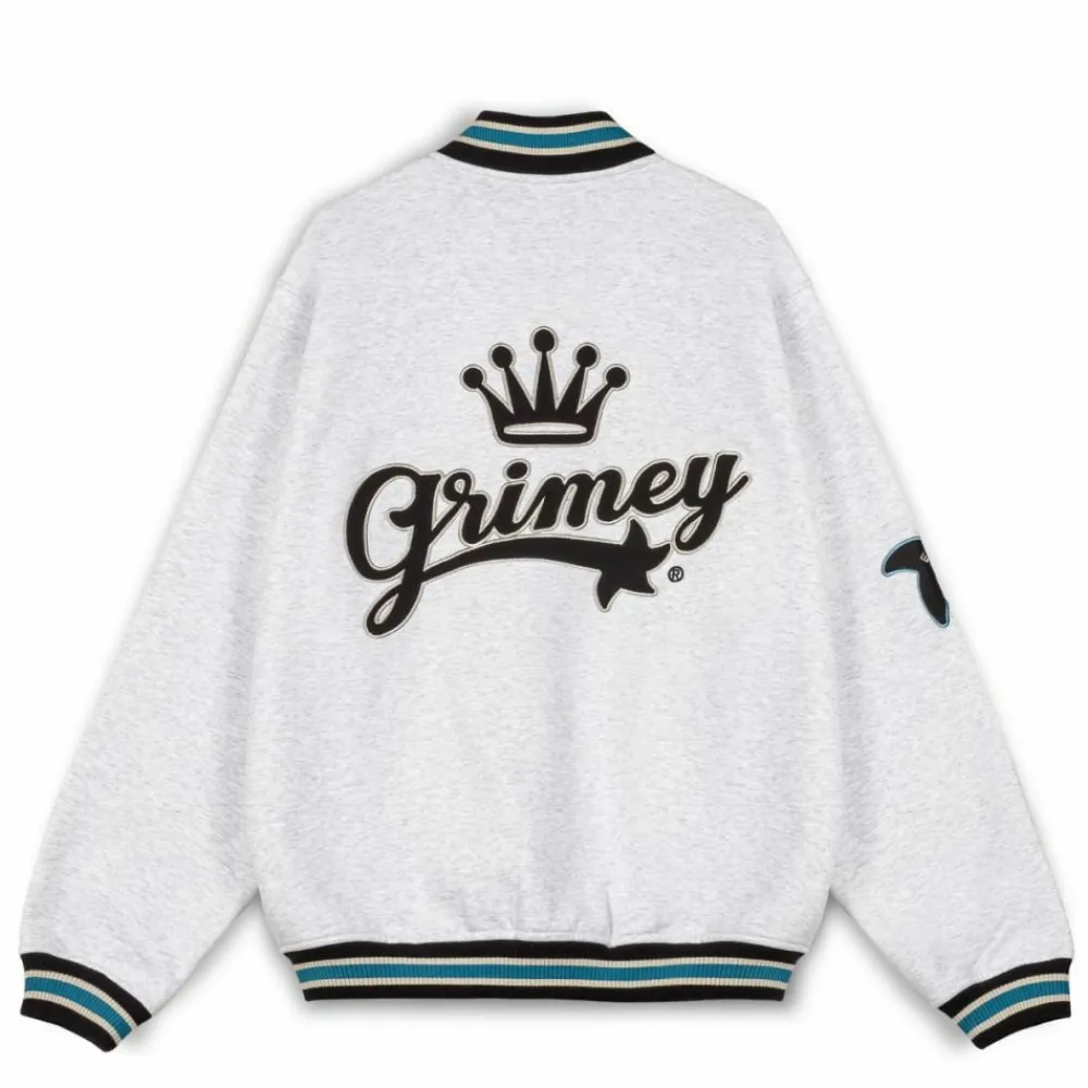 Grimey Sudadera Madrid Fleece Button Heavyweight - Sport Grey | Fw23 Hot