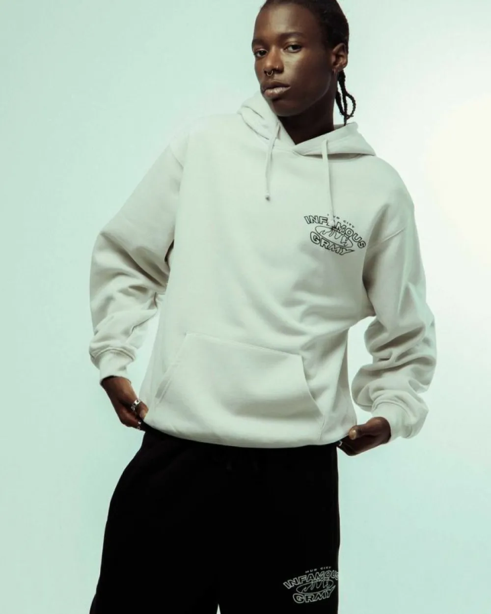 Grimey Sudadera Madrid The Connoisseur Heavyweight - White | Fw23 Store