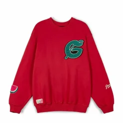 Grimey Sudadera Nablus Vintage Crewneck - Dark Red | Fw23 Shop