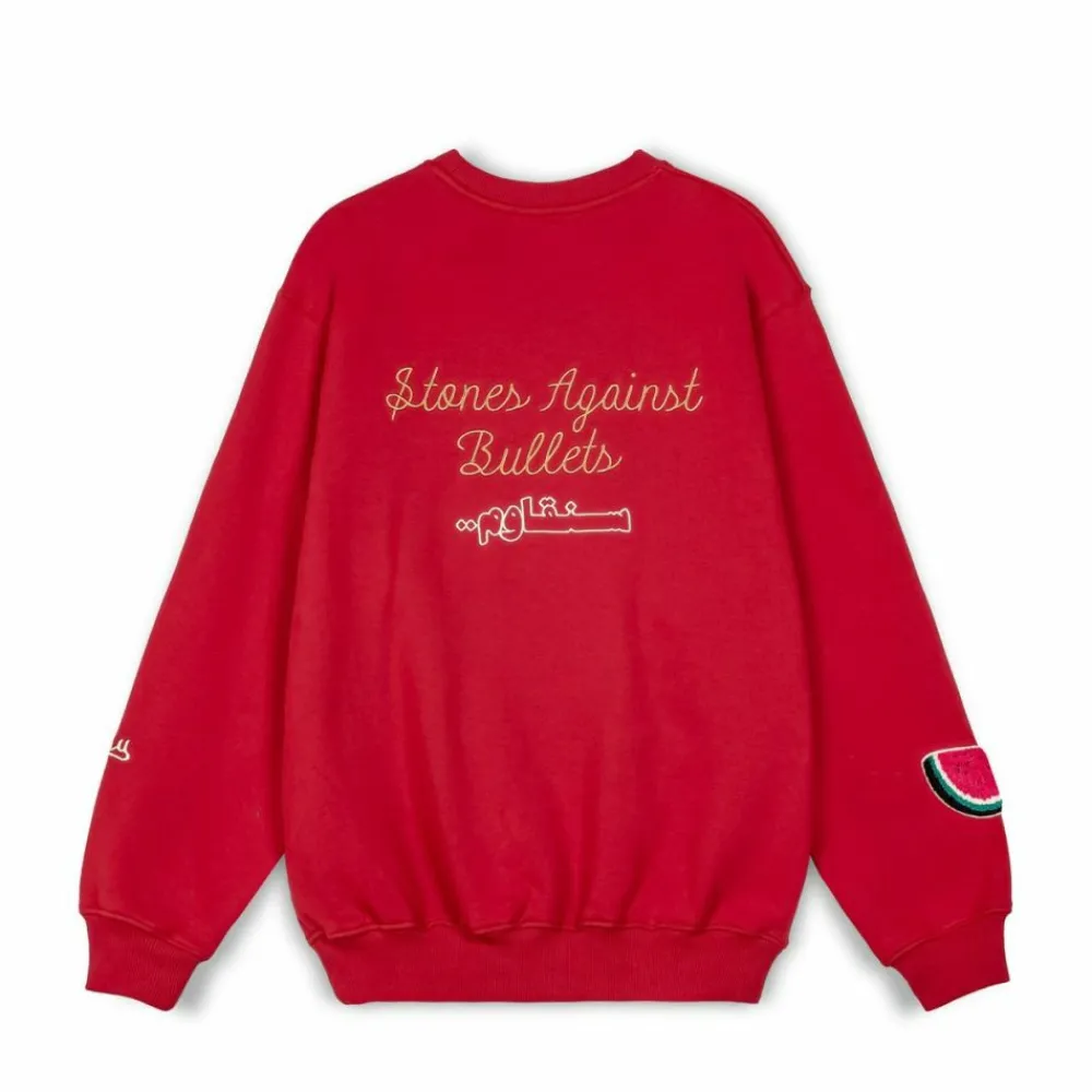 Grimey Sudadera Nablus Vintage Crewneck - Dark Red | Fw23 Shop