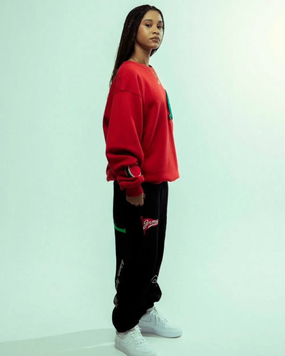 Grimey Sudadera Nablus Vintage Crewneck - Dark Red | Fw23 Shop
