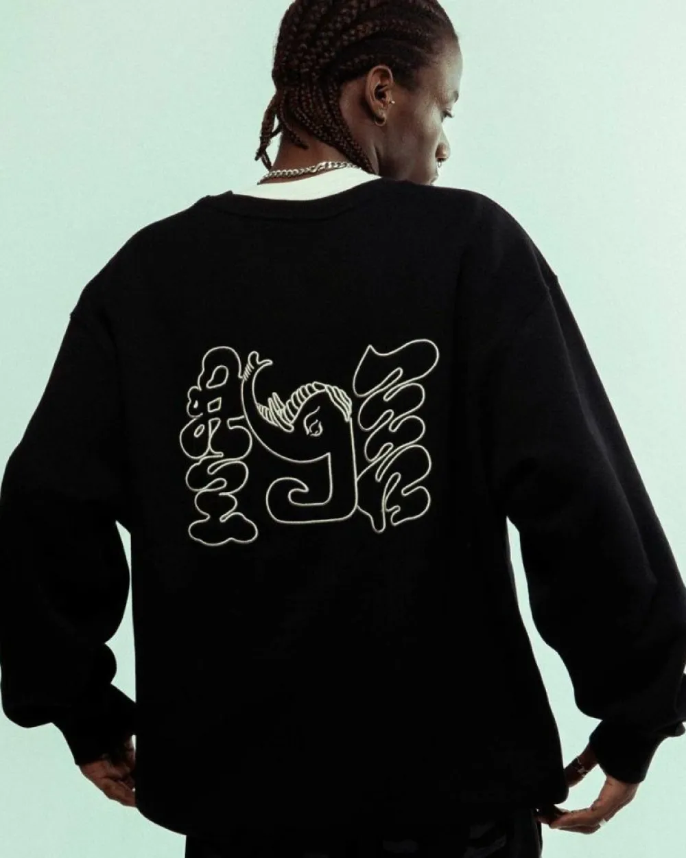 Grimey Sudadera Tusker Temple Vintage - Black | Fw23 Shop