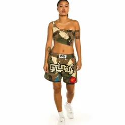 Grimey Top De Chica "Glorified" Asimetrical - Camo | Spring 22 New