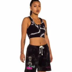 Grimey Top De Chica "Jungle Punch" - Bleached Black | Spring 22 Fashion