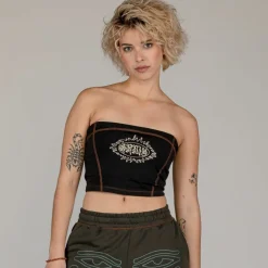 Grimey Top Fire Route Girl Tube - Black | Spring 23 Best