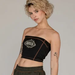 Grimey Top Fire Route Girl Tube - Black | Spring 23 Best