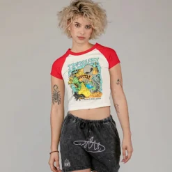 Grimey Top Ufollow Girl Raglan Fitted - Red | Spring 23 Online