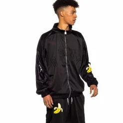Grimey Track Jacket Jungle Punch - Black | Spring 22 Flash Sale