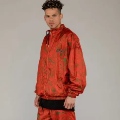 Grimey Track Jacket The Toughest Satin Red | Spring 23 Cheap
