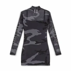 Grimey Vestido Tusker Temple Micro Mesh Girl Long Sleeve - Black | Fw23 Best