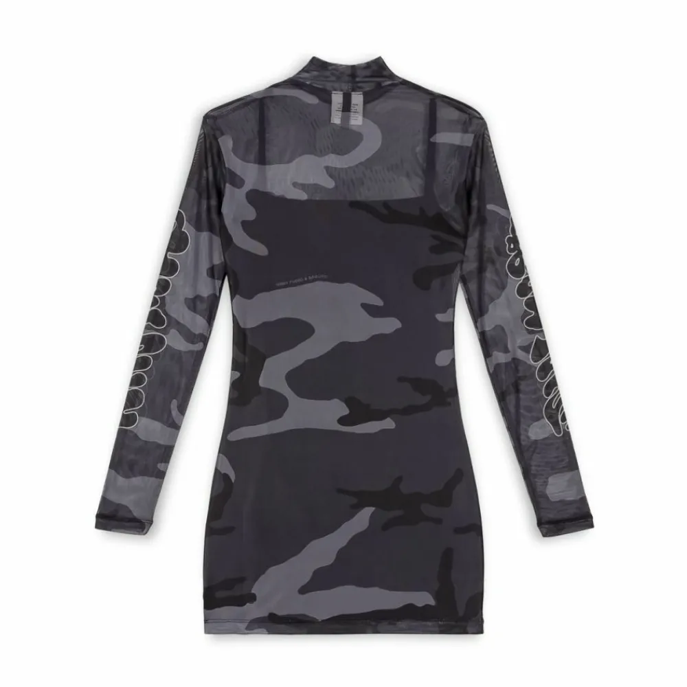 Grimey Vestido Tusker Temple Micro Mesh Girl Long Sleeve - Black | Fw23 Best